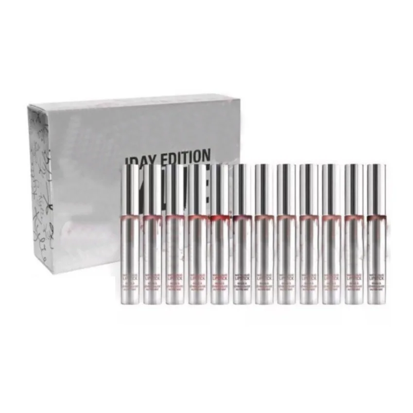

New Makeup 12 pcs Holiday Edition Matte Liquid Lipstick Lip Kit Set Cosmetics Christmas Gift