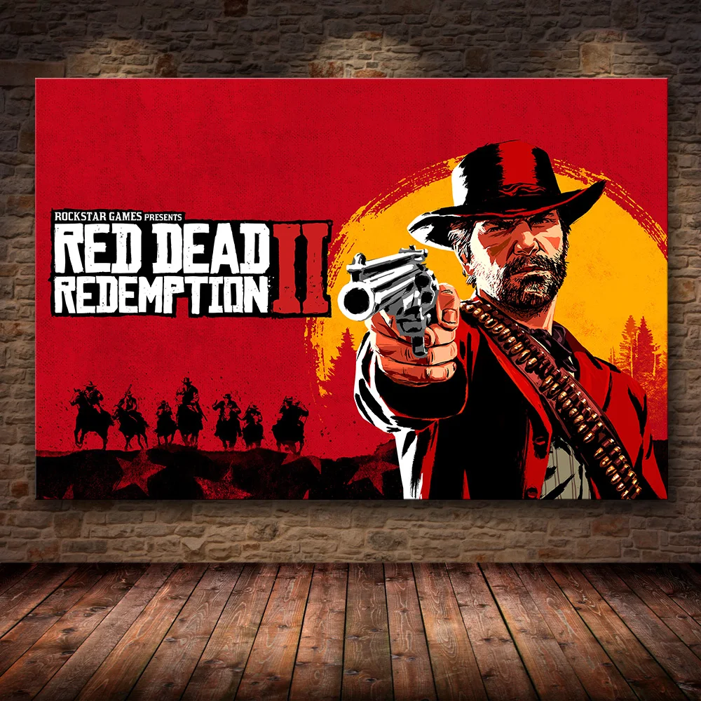 Без рамки игра Плакат Украшение живопись тертые мертвецы: Redemption2 на HD холсте Картина на холсте искусство стены искусства холст