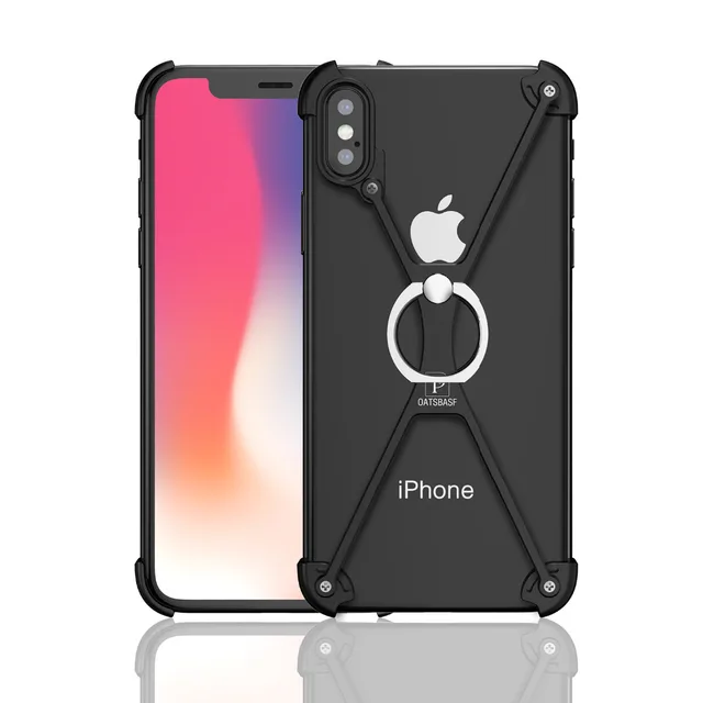 Fashion Aluminum Metal Bumper Case For iPhone X Luxury Shockproof Hard