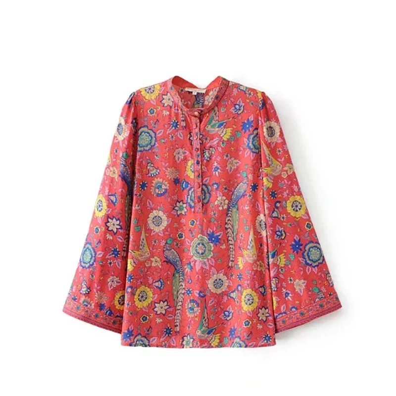 Herbst Blume Druckte Beil/äUfige Unregelm/ä/ßIge Art Und Weise Lange H/üLsen-Sweatshirt-Lose Pullover-Lange Oberseiten-Bluse BURFLY Normallacke Reizvolle Damen Spitze
