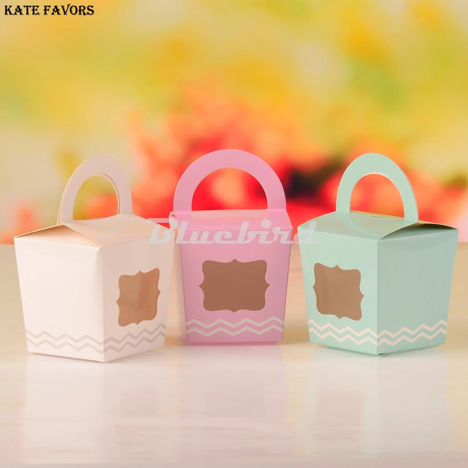 

12x Paper Single Cupcake Cake Case Wedding Party Favor Muffin Pod Dome Holder Boxes with Handle and PVC Window PCB001
