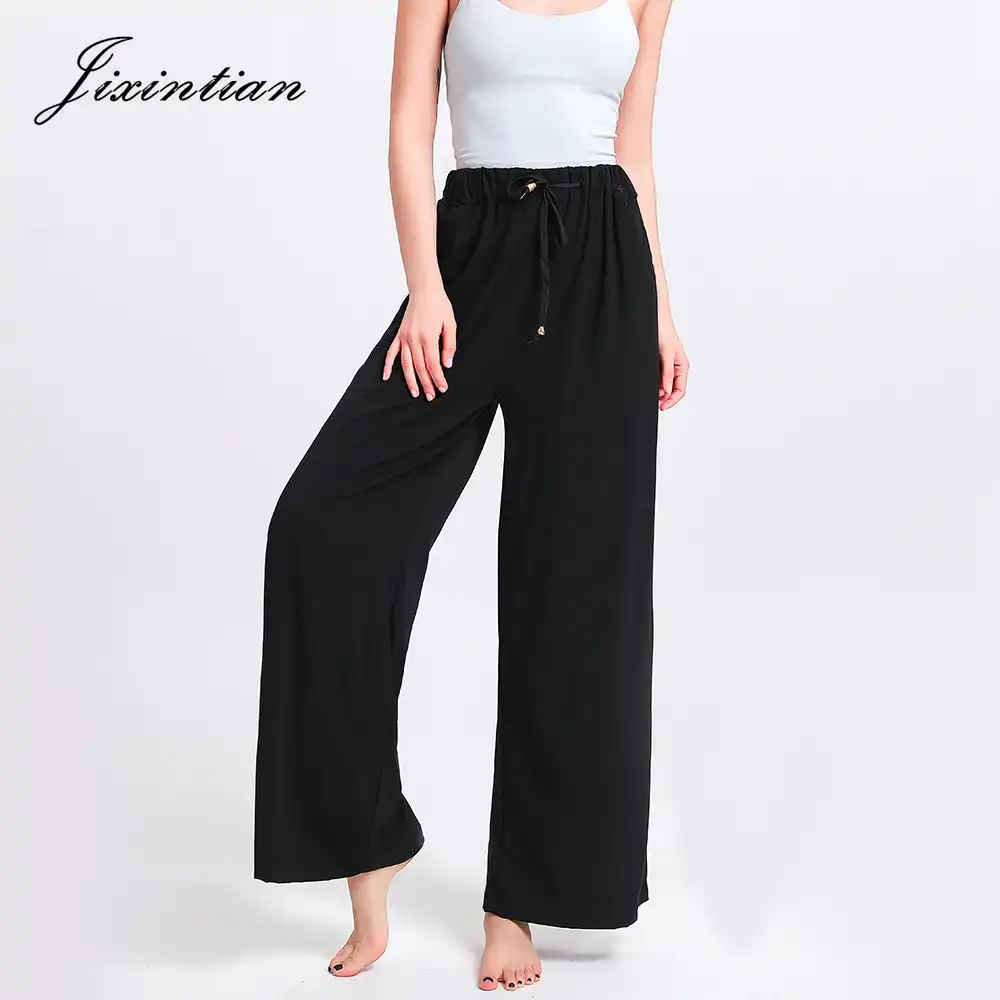 High-waist palazzo trousers - Woman