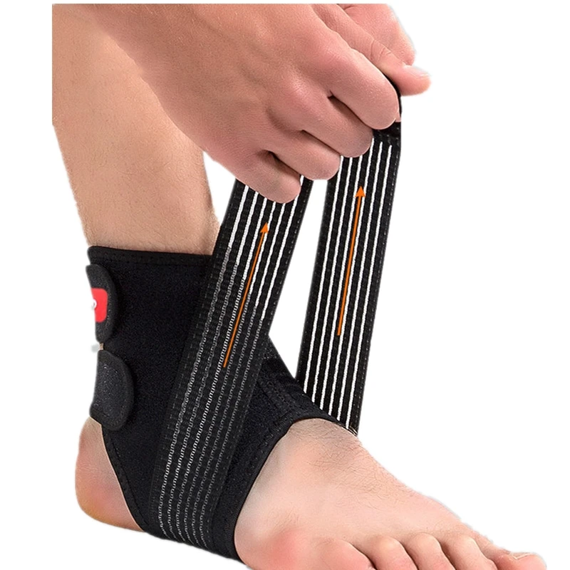 

1PC Elastic Bandage Ankle Support Brace Breathable Neoprene Ankle Guard Sleeve for Gym Fitness Sport with Pressurized Strap Belt