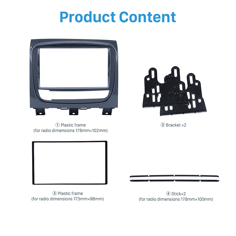 Seicane УФ-серый двойной Дин Радио Фризовая для FIAT STRADA DVD Панель установка автомобильный комплект аудио Frame