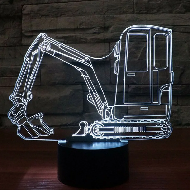 Candeeiros de Mesa Lâmpada de Mesa Decoração do Quarto das Crianças 3d para Sala de Estar Luz da Noite Recipiente Carro Estéreo Quarto Lâmpada Led Criativo 3d 18 Luminárias de mesa
