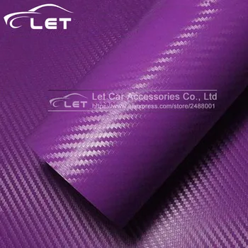 

127 x 30CM 3D Carbon Fiber Film Vinyl Sticker Car Body/Interior Decoration Grey Red Black Gold White 12 Colors Optional