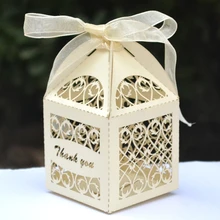 Пользовательские кот лазерная резка fligree свадебной подарочной коробке свадебные коробочки