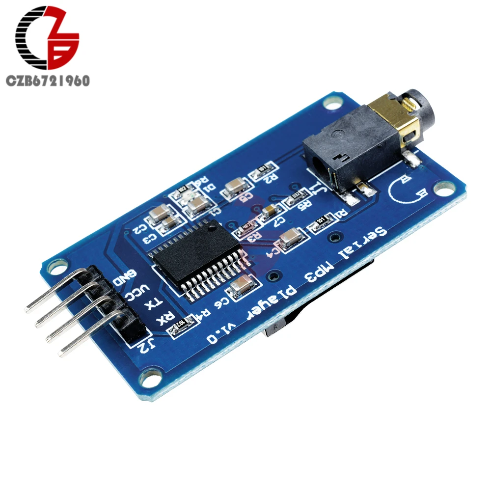 

DC 3.2-5.2V YX5300 UART TTL Control Serial MP3 Music Player Module Support MP3/WAV Micro SD Card For Arduino/AVR/ARM/PIC CF