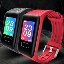 Умный Браслет кровяное давление монитор сердечного ритма фитнес-трекер Bluetooth цвет большой экран для Android IOS часы