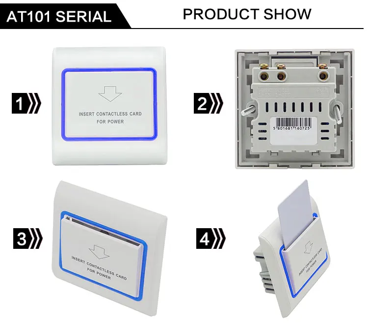 HiRead 125 кГц вставить RFID стены Энергосбережение Hotle ключ выключатель с T5577 карты 30A 220 V Электронный индукционный переключатель