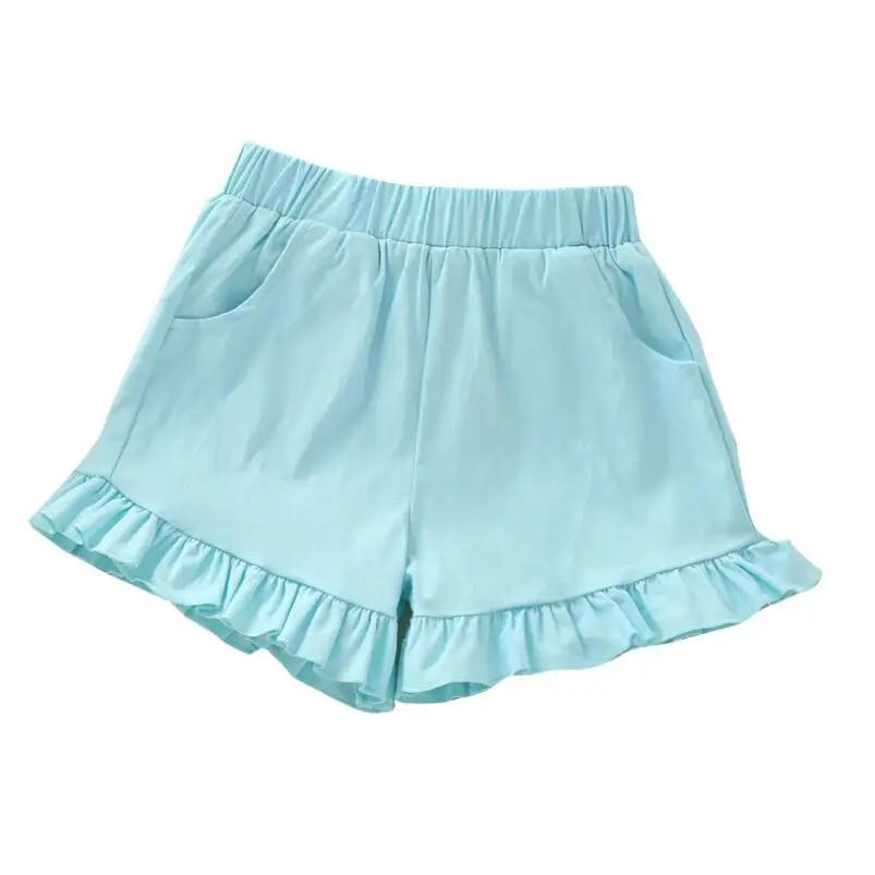 design 3 blue Детская одежда однотонные шорты для девочек-подростков летняя детская одежда для малышей Короткие штаны для девочек-подростков детские брюки - Цвет: design 3 blue