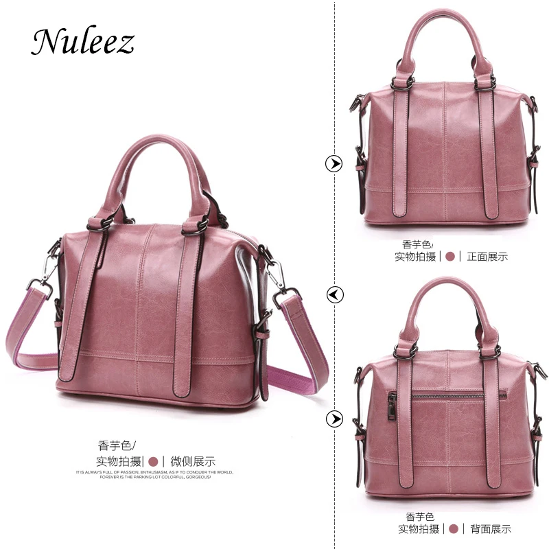 Nuleez женская сумка-тоут из натуральной кожи, винтажная Большая вместительная универсальная сумка, популярный стиль звезды