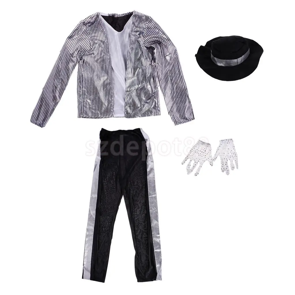 Детский костюм Джексона Майкла для мальчиков; нарядное платье на Хэллоуин - Цвет: M