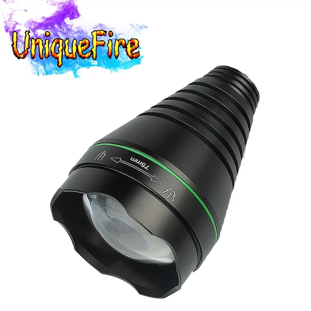 Головка UniqueFire 1508 75 мм подходит для фонарика UF1508 с регулируемым фокусом и зум