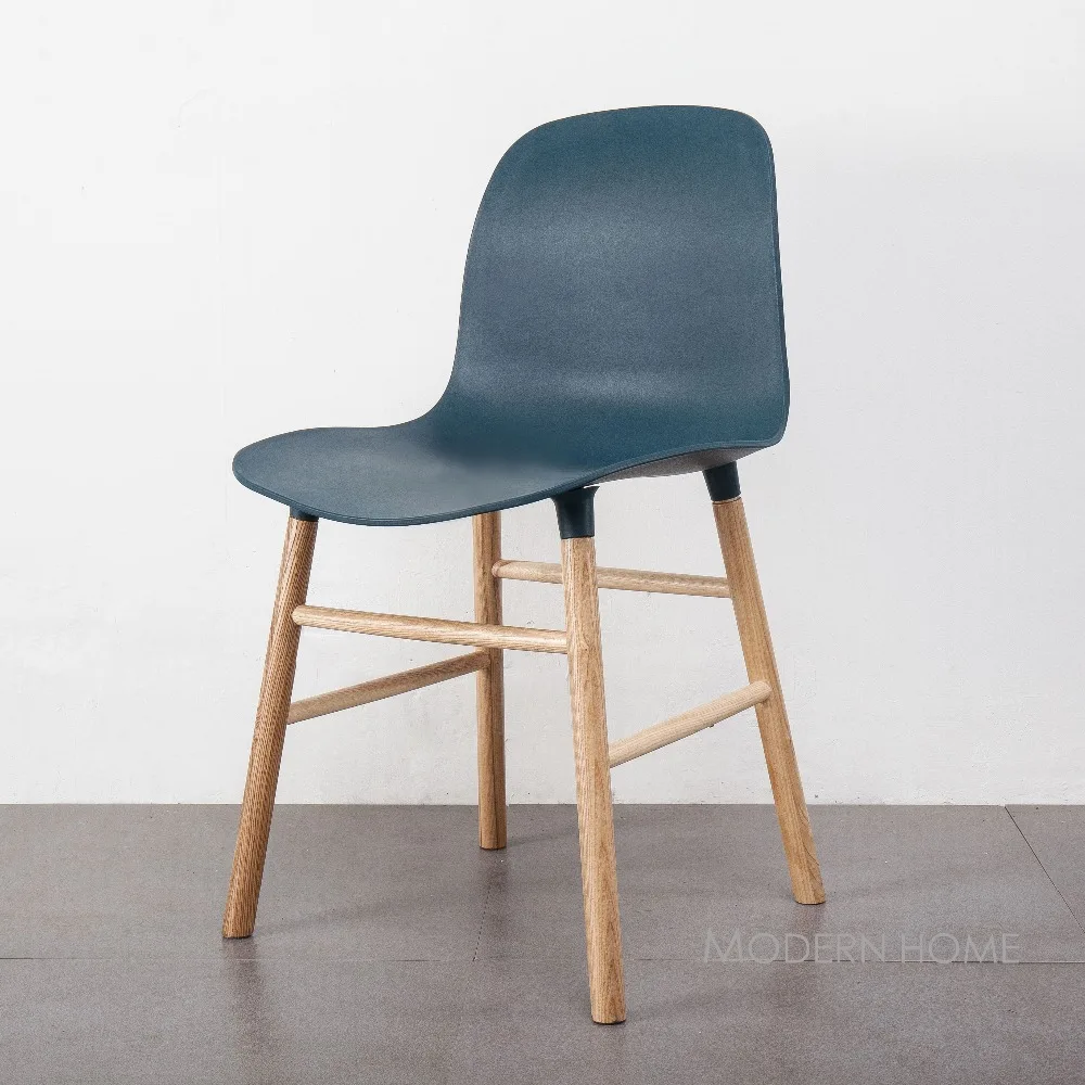 Модный современный дизайн популярный классический креативный пластиковый массив дуба дерево обеденный стул со спинкой, деревянный чердак компьютерный дизайн стула