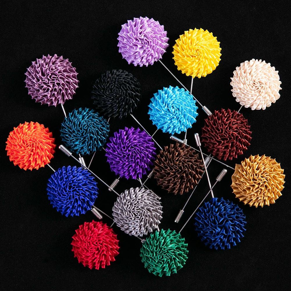 

Tailor Smith Designer Solid Flower Shape Lapel Pin Top Fashion Mens Casual Suit Boutonniere Stick Brooches Hademade Accessories