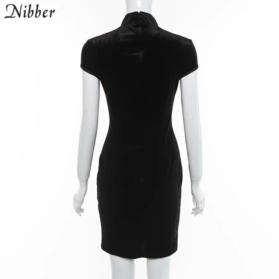 Nibber, ретро китайский стиль, cheongsam, облегающее мини-платье, женское, 2019весна-лето, модное, Клубное, вечерние, элегантное, черное, розовое, короткое платье