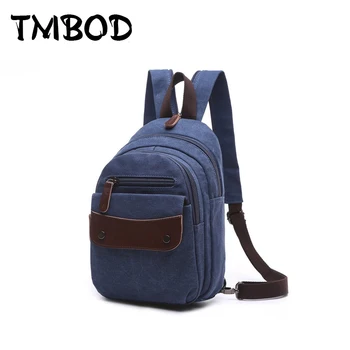 

New 2019 Fashion Men Small Backpack Canvas Water Proof School Bags For Male Man Backpacks Military Shoulder Bag Bolsas an1155
