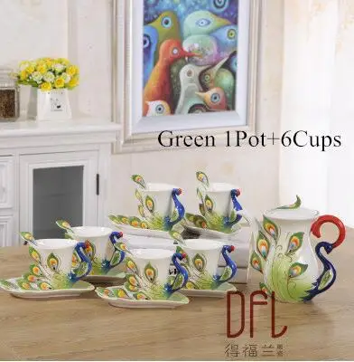 Стиль, эмалированная фарфоровая чашка, портативный керамический горшок, кружка, китайский кунг-фу, посуда для напитков, дорожный чайный набор, 1 горшок+ 1 чашка - Цвет: 07 Sets