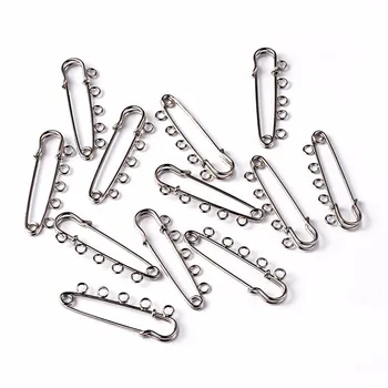 

10pcs Iron Kilt Pins, Brooch Findings, Nice for DIY Brooch Making, Platinum Color