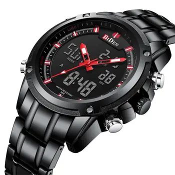 

mens sports watches quartz digital stainless steel Biden brand wristwatches quartz waterproof Multifunction Citizen movement