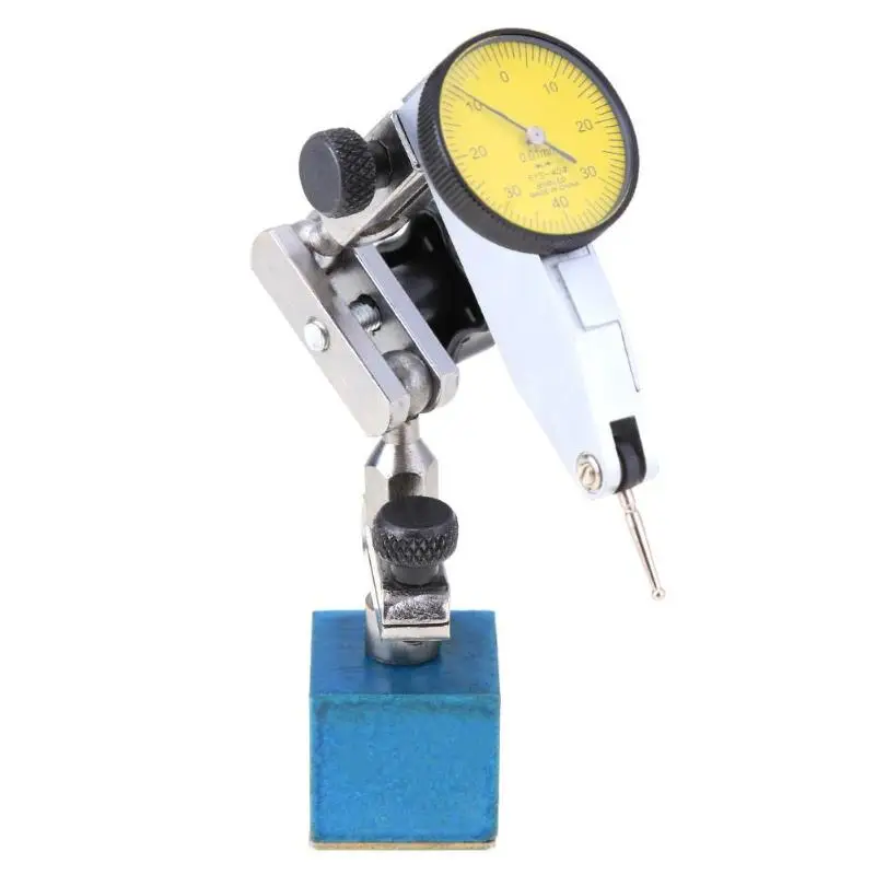

0-0.8mm 0.01mm Waterproof Shockproof Lever Dial Indicator Gauge Test + Adjustable Magnetic Base Holder Stand