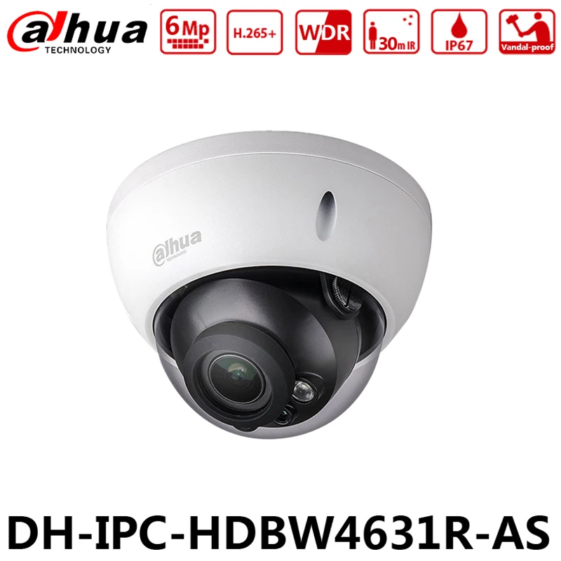 Dahua IPC-HDBW4631R-AS 6MP IP PoE Camera with dahua Logo IK10 IP67 SD Card Slot IR30M Replace IPC-HDBW4433R-AS | Безопасность и