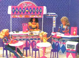 barbie doll cooking food