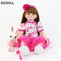 Bebês com Unicórnio Presente de Aniversário Tamanho Grande Silicone Vinil Reborn Boneca Brinquedo Lifelike Princesa Criança Tema Vivo Bebe Menina 60cm 3 brinquedo lifelike princesa criança bebês com unicórnio