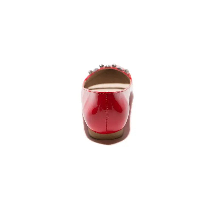 Туфли женские из лакированной кожи без застежки размеры 34 43|slip on|women flatwomen flat shoes |