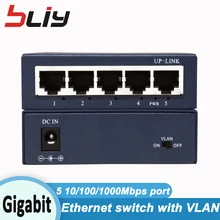 Сетевой коммутатор 5 портов VLAN сетевой концентратор gigabit 10/100/1000 Мбит/с автоматический переключатель Ethernet концентратор с VLAN коммутатор