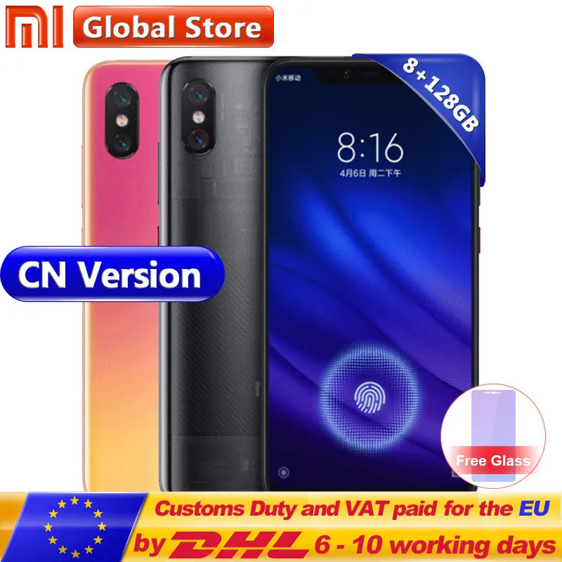 Xiaomi Mi 8 в дисплей отпечатков пальцев Edition ГБ 128 смартфон 6 21 2248*1080 полный экран Amoled