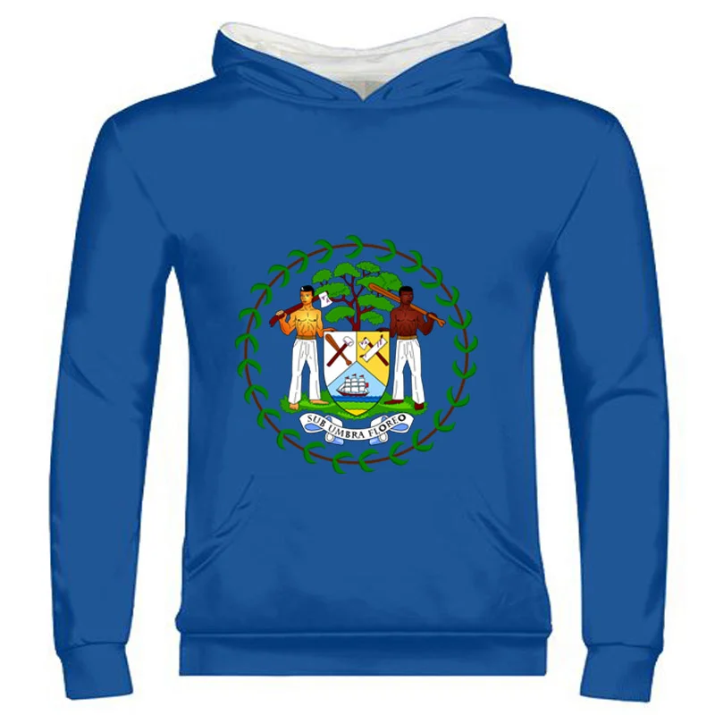 

BELIZE male youth free custom made name number photo blz country zipper sweatshirt bz belizean diy nation flag boy clothing