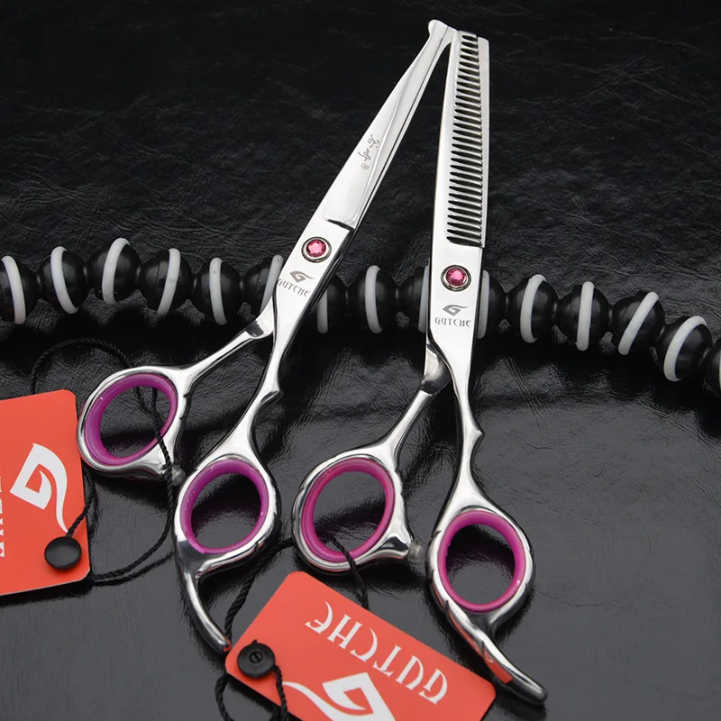 

6 inch Convex Blades Anti-slip Carved Handle Razor Tools Safety Rounded Tips Hair Scissors for kids and old men