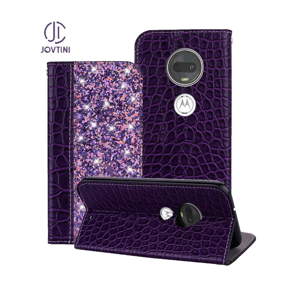 Чехол для Motorola Moto G7/G7 Plus/G7 Play/G7 power роскошный и блестящий кожаный Магнитный
