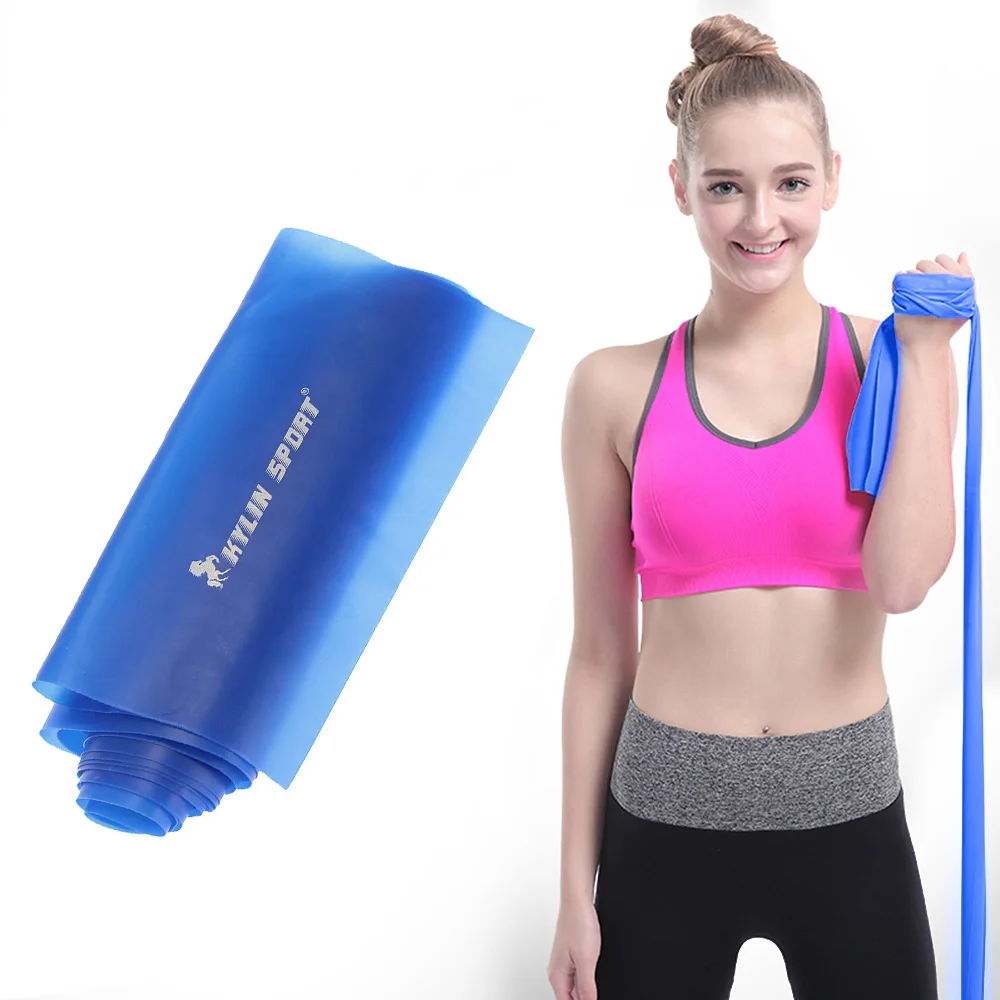 

1.5m Yoga Pilates Stretch Resistance Band Exercise Fitness Band Training Elastic Exercise Fitness Rubber 150cm High Quality Blue
