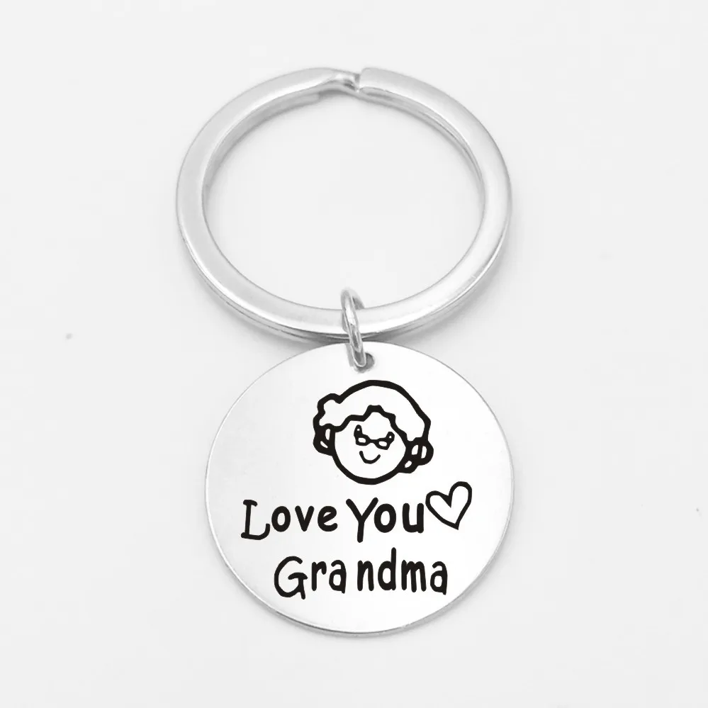 Брелок для ключей с гравировкой Mi Mama мамы и дочки Love You Grandma детей семейный модный