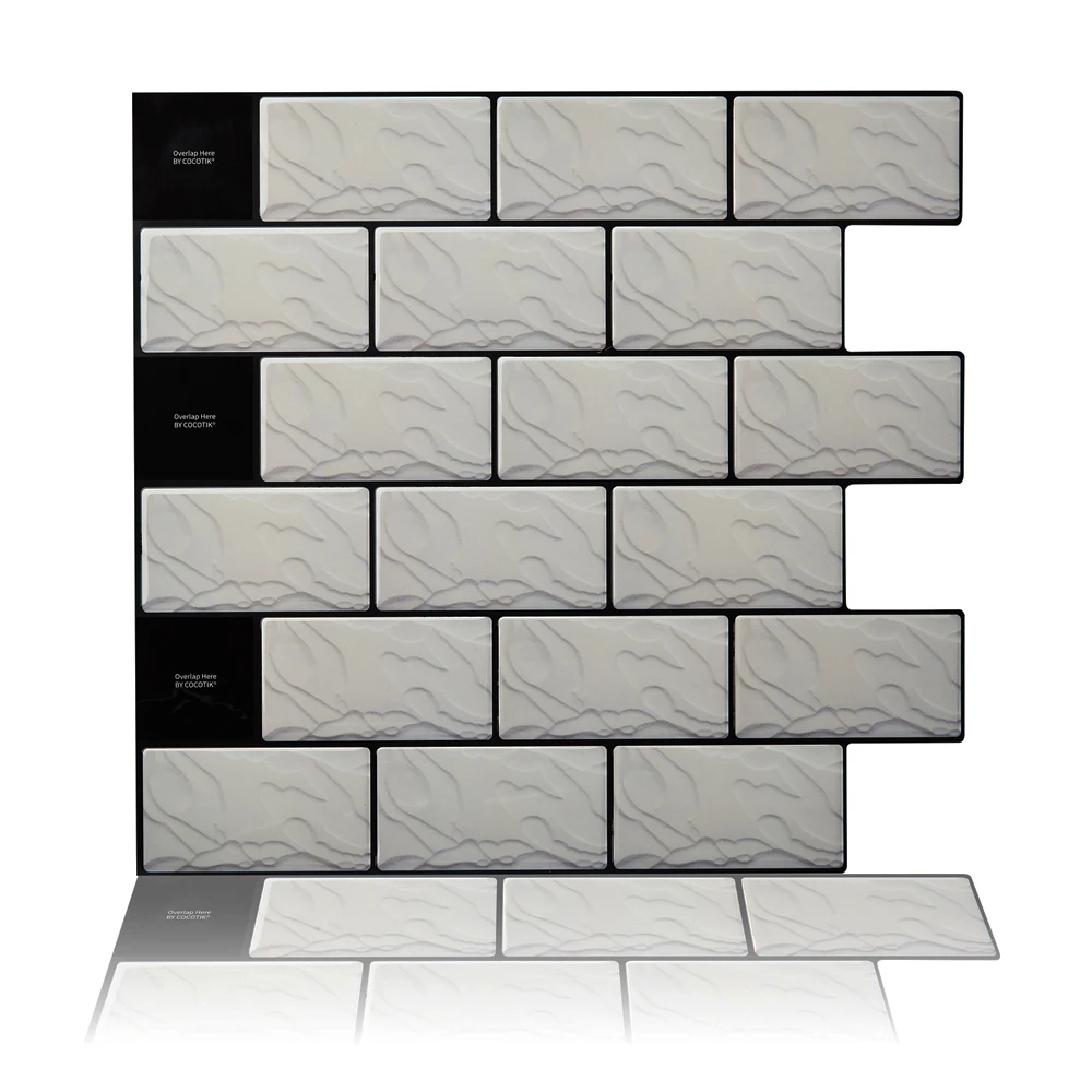 Самоклеящаяся настенная 3d-плитка Cocotik 10 5x10 дюймов кухонная плитка для очистки и