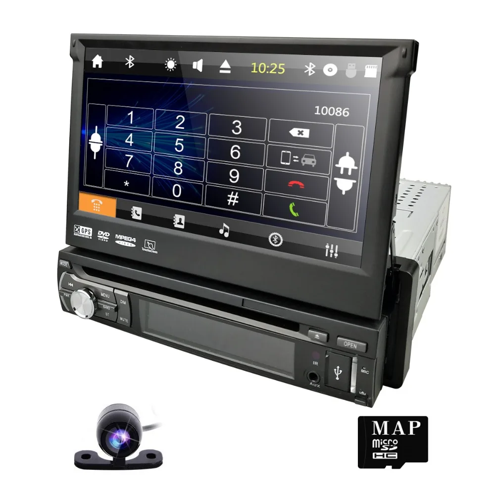 

NEW 1 Din Car DVD GPS Navigation player to Old car models Radio Music Bluetooth Rear View Camera SD USB For Auto radio 1din gps