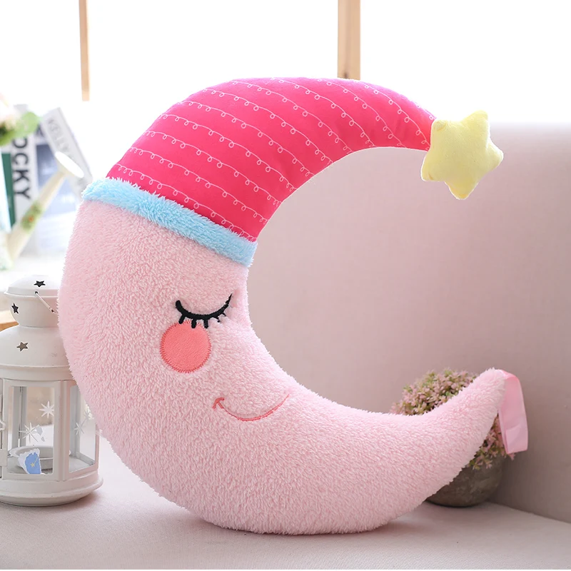 Kawaii Pastel Starry Cloud Moon Pillow Plush