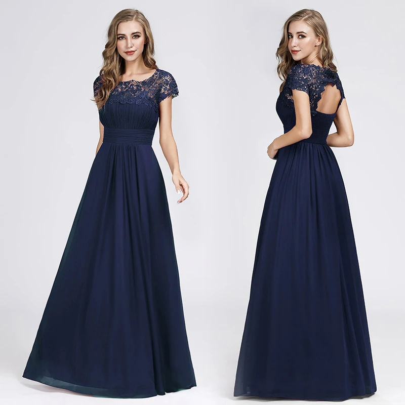 Plus Size Evening Dresses Long Appliques Pleated Chiffon Abendkleider Elegant Cheap EB23999 Open Back Lace robe de soiree Women Plus Size Evening Dresses Long Appliques Pleated Chiffon Abendkleider Elegant Cheap EB23999 Open Back Lace robe de soiree Women