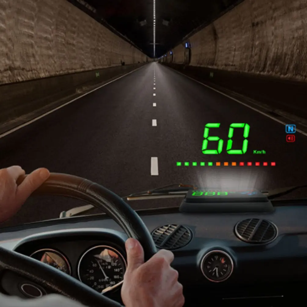  Neue Auto Head Up Display HD Screen Display GPS Geschwindigkeit Warnung System Kraftstoff Verbrauch
