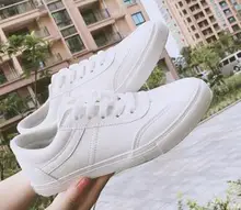 2016 shoes women spring and autumn new Korean leisure wild Harajuku PU College Wind Zapator Mujer solid white shoes