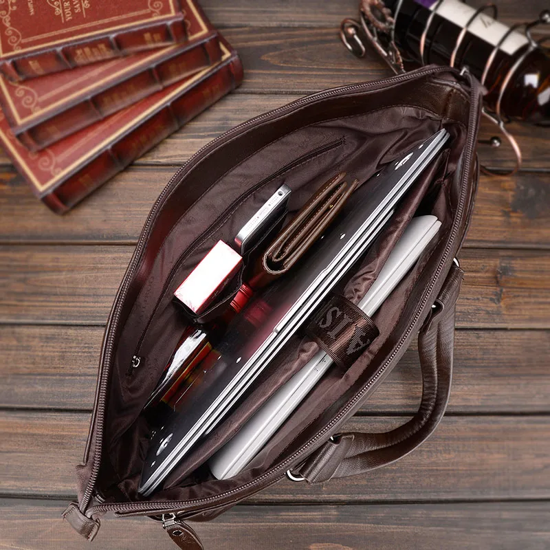 Мужской деловой кожаный портфель-сумка на плечо для ноутбука 1", мужской портфель через плечо, сумки для мужчин, сумки-мессенджеры