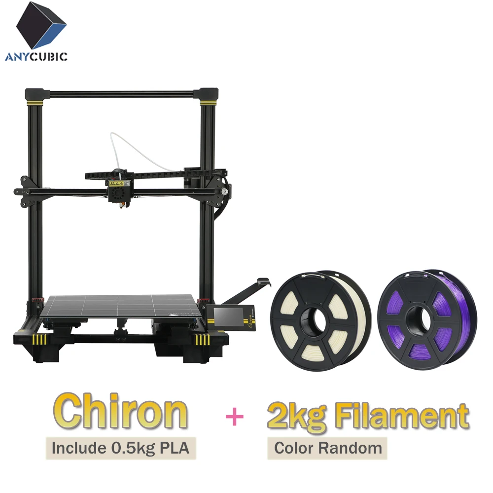 

ANYCUBIC 3D Printer Chiron Largest TFT Screen Ultrabase Extruder Dual Z Axisolor Updated PLA Filament 3d Printer Plus Size