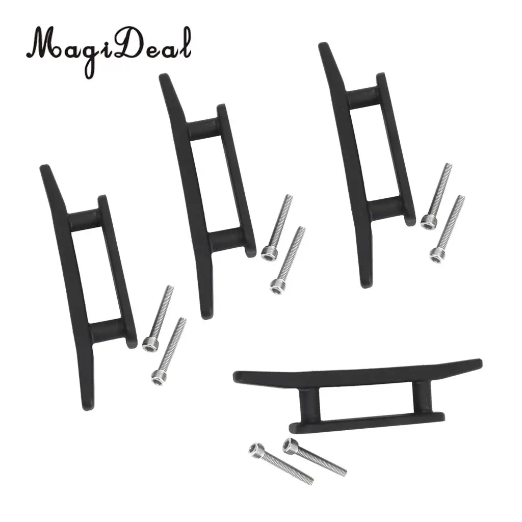 MagiDeal New Hot Sale 4Pcs Nylon Marine Kayak Boat Canoe Cleat Mooring Deck Mount Hardware Kit for Fishing Dinghy Jet Boat Sport