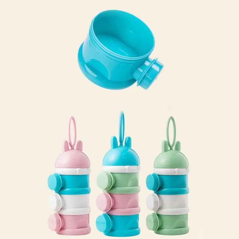 

Portable Rings Infant Baby Milk Container Toddle born Kidsmula Milk Powder Box Three Grid Boxes Candy Supplies Box