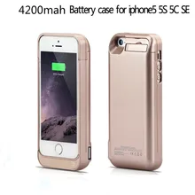 4200 мАч чехол для внешнего зарядного устройства для iPhone 5 5S 5c Портативный чехол для внешнего аккумулятора