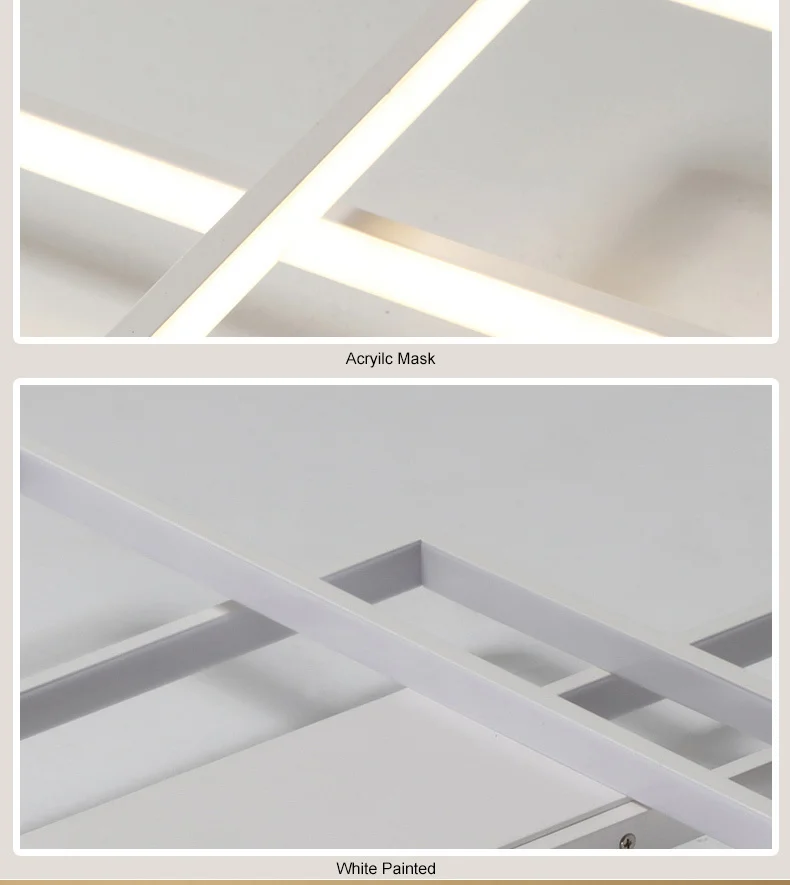 Прямоугольный Комбинации Wall Art светодиодный потолочная люстра для Гостиная Спальня Отель потолочный свет современный светодиодный