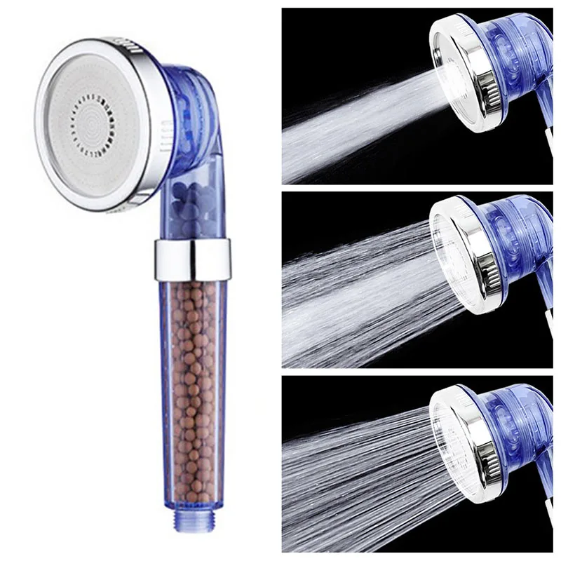 

Three Mode Adjustable Pressure Boosting Water-saving SPA Shower Head Pressurized Temperature Control Handheld Big Rain Shower